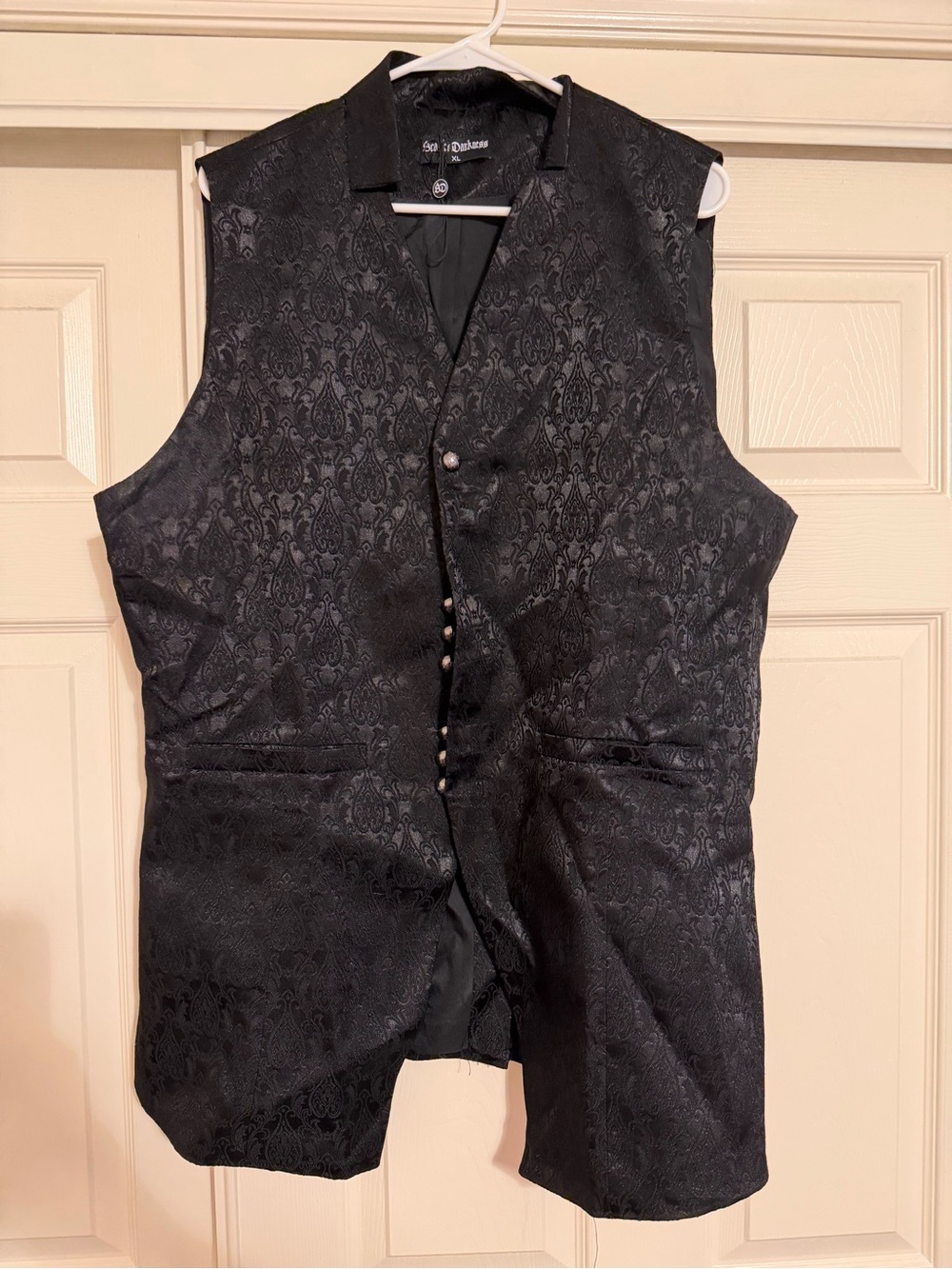Scarlett Darkness Black Brocade Victorian Vest